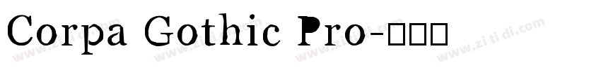 Corpa Gothic Pro字体转换